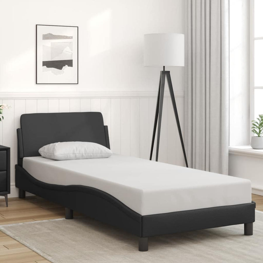 Bedframe Dover zwart 90x190 cm kunstleer