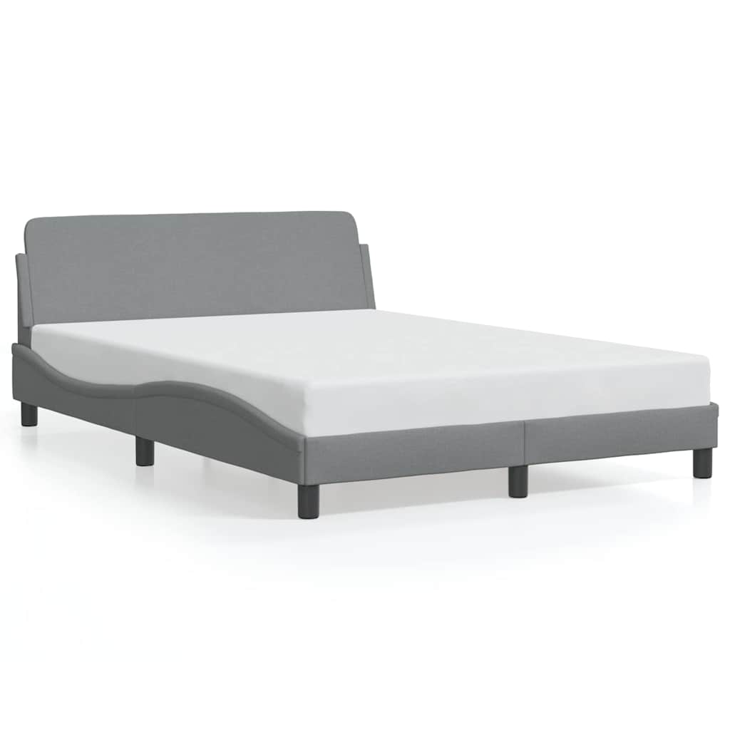 Bedframe Dover lichtgrijs 135x190 cm stof