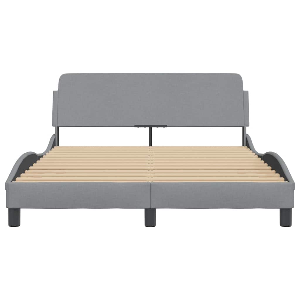 Bedframe Dover lichtgrijs 135x190 cm stof