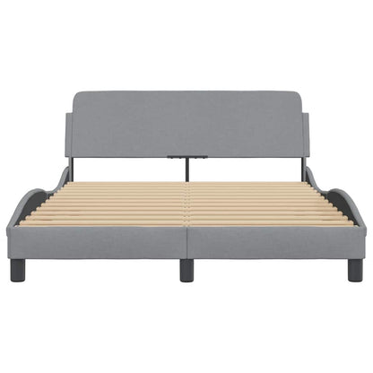Bedframe Dover lichtgrijs 135x190 cm stof