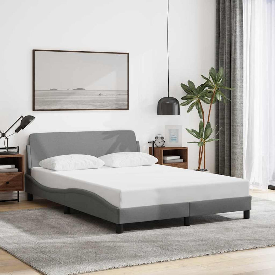 Bedframe Dover lichtgrijs 135x190 cm stof