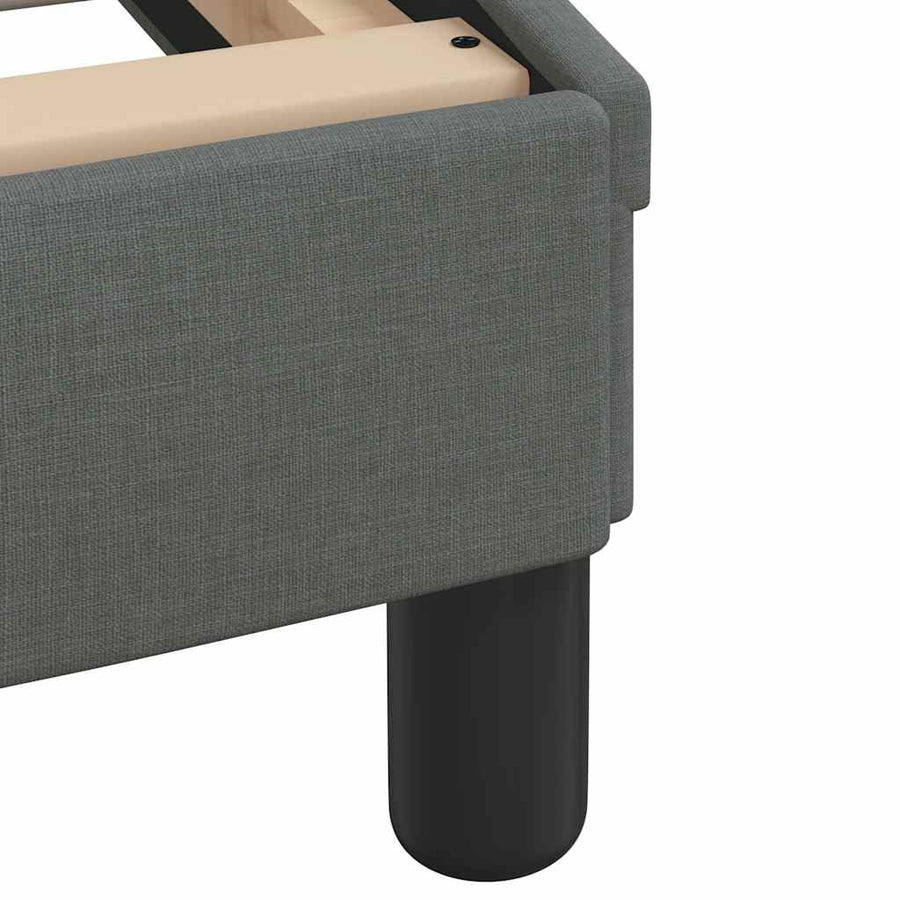 Bedframe Dover donkergrijs 135x190 cm stof