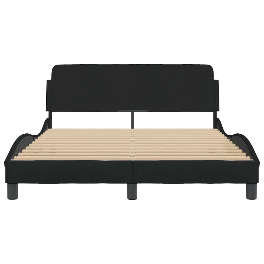 Bedframe Dover zwart 135x190 cm stof
