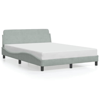 Bedframe Dover lichtgrijs 135x190 cm fluweel