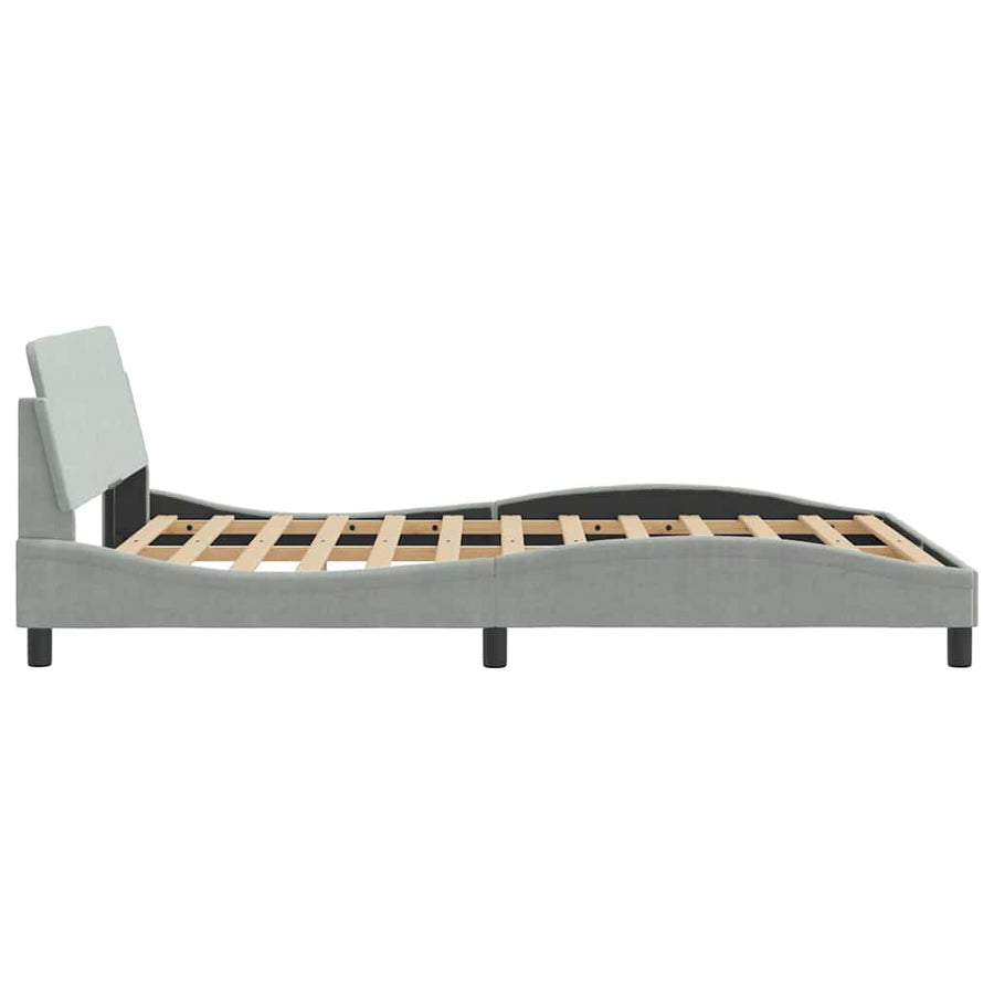 Bedframe Dover lichtgrijs 135x190 cm fluweel