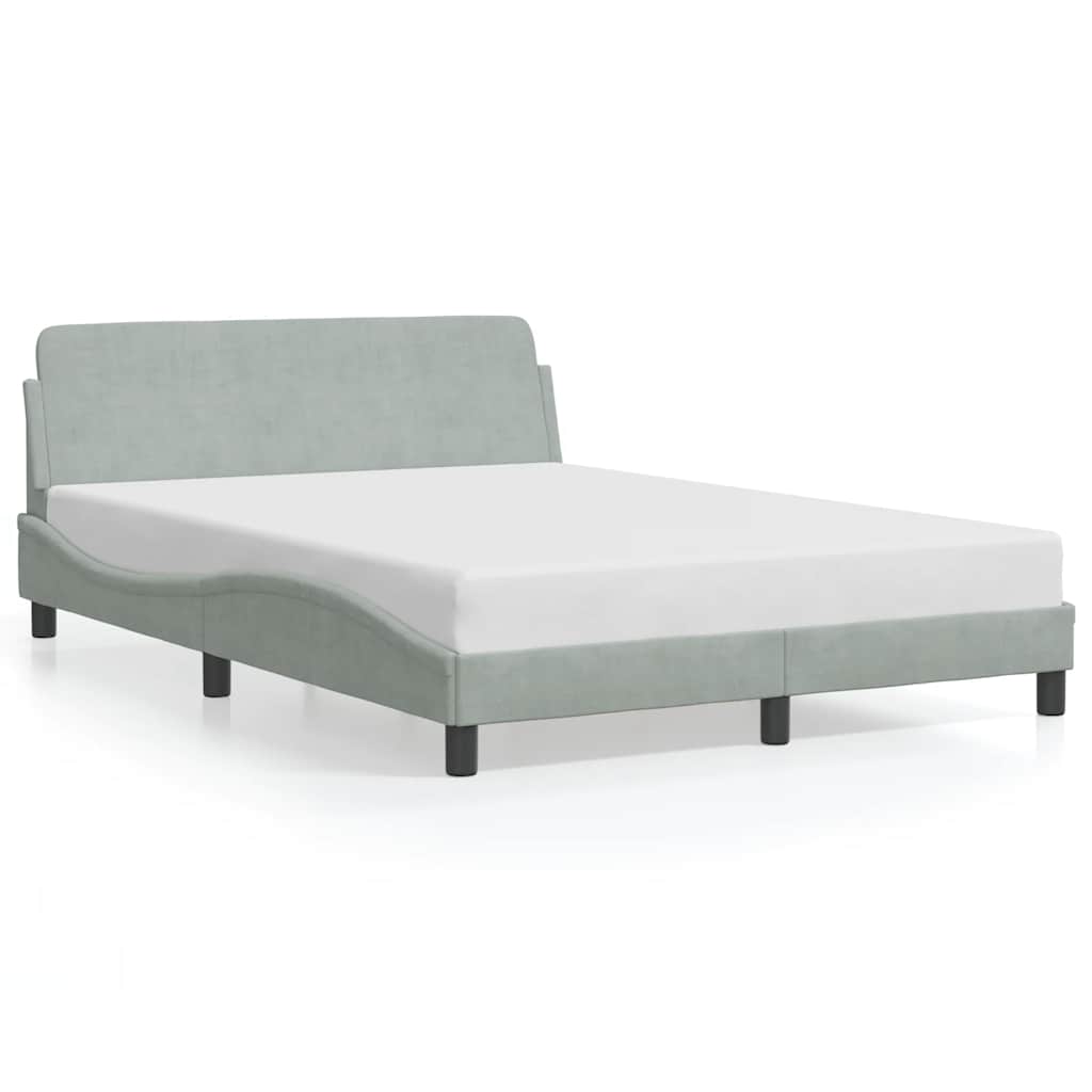 Bedframe Dover lichtgrijs 135x190 cm fluweel