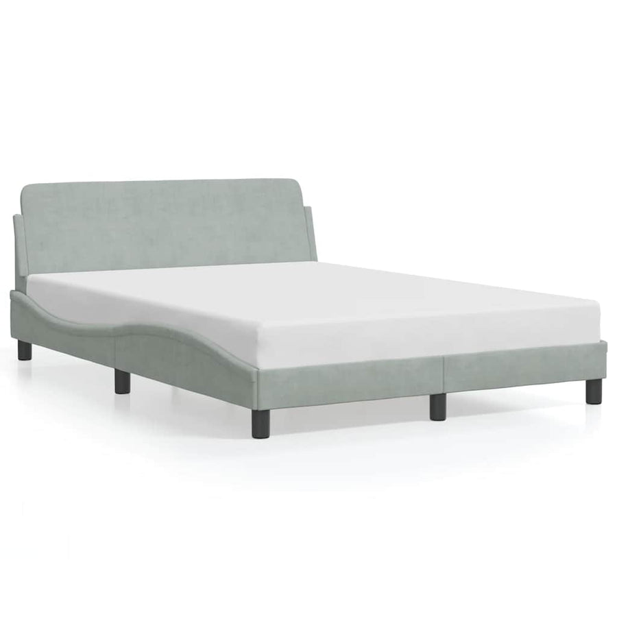 Bedframe Dover lichtgrijs 135x190 cm fluweel