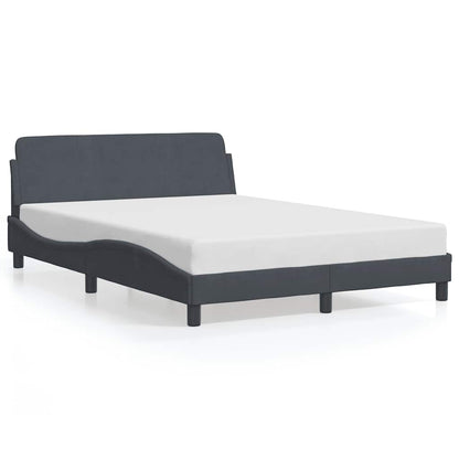 Bedframe Dover donkergrijs 135x190 cm fluweel