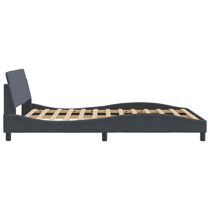 Bedframe Dover donkergrijs 135x190 cm fluweel