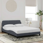 Bedframe 135x190 cm donkergrijs fluweel
