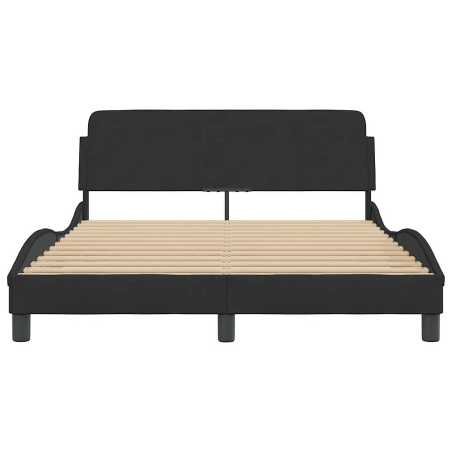 Bedframe Dover zwart 135x190 cm fluweel