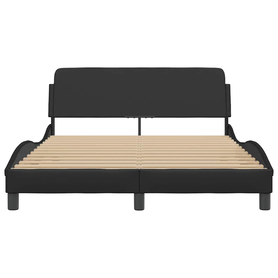 Bedframe Dover zwart 135x190 cm kunstleer