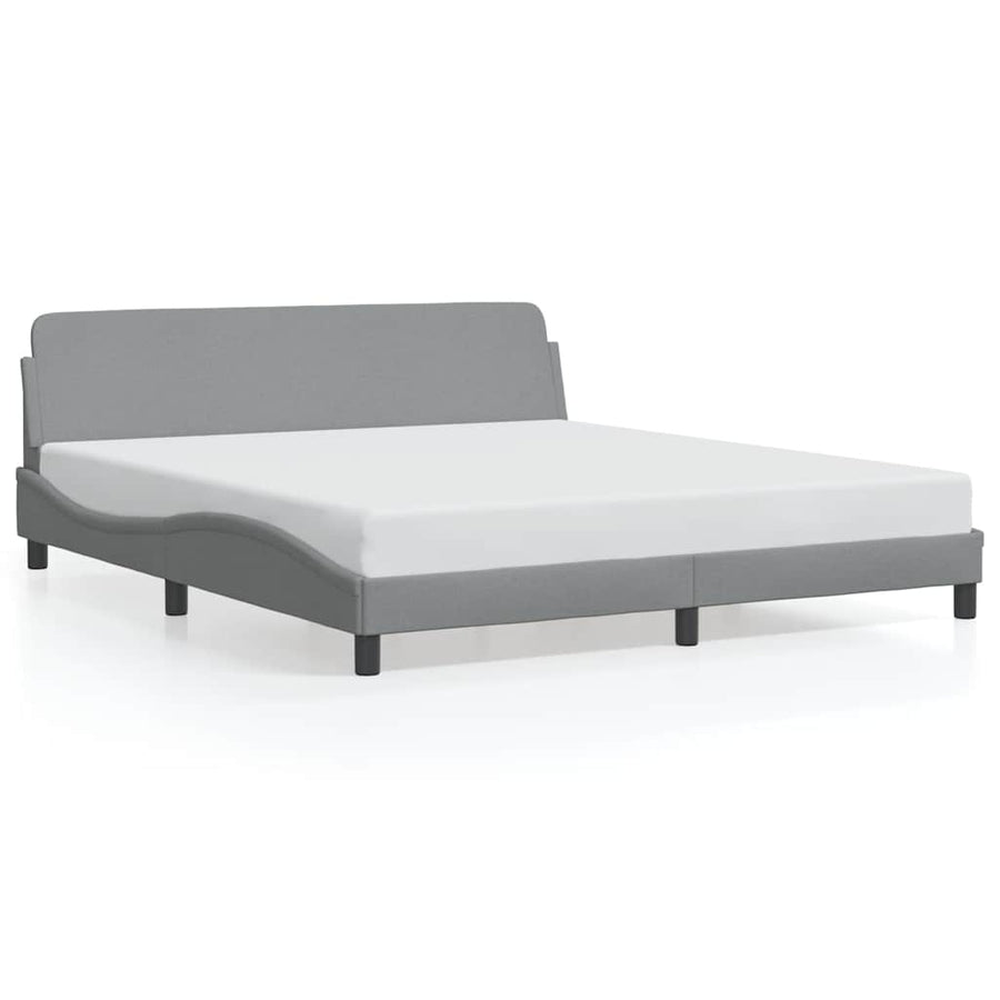 Bedframe Dover lichtgrijs 180x200 cm stof