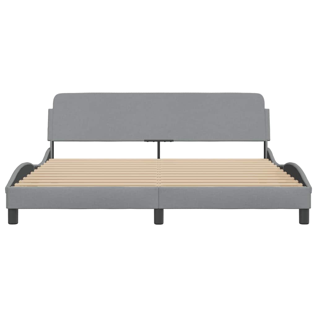 Bedframe Dover lichtgrijs 180x200 cm stof
