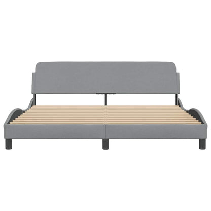 Bedframe Dover lichtgrijs 180x200 cm stof