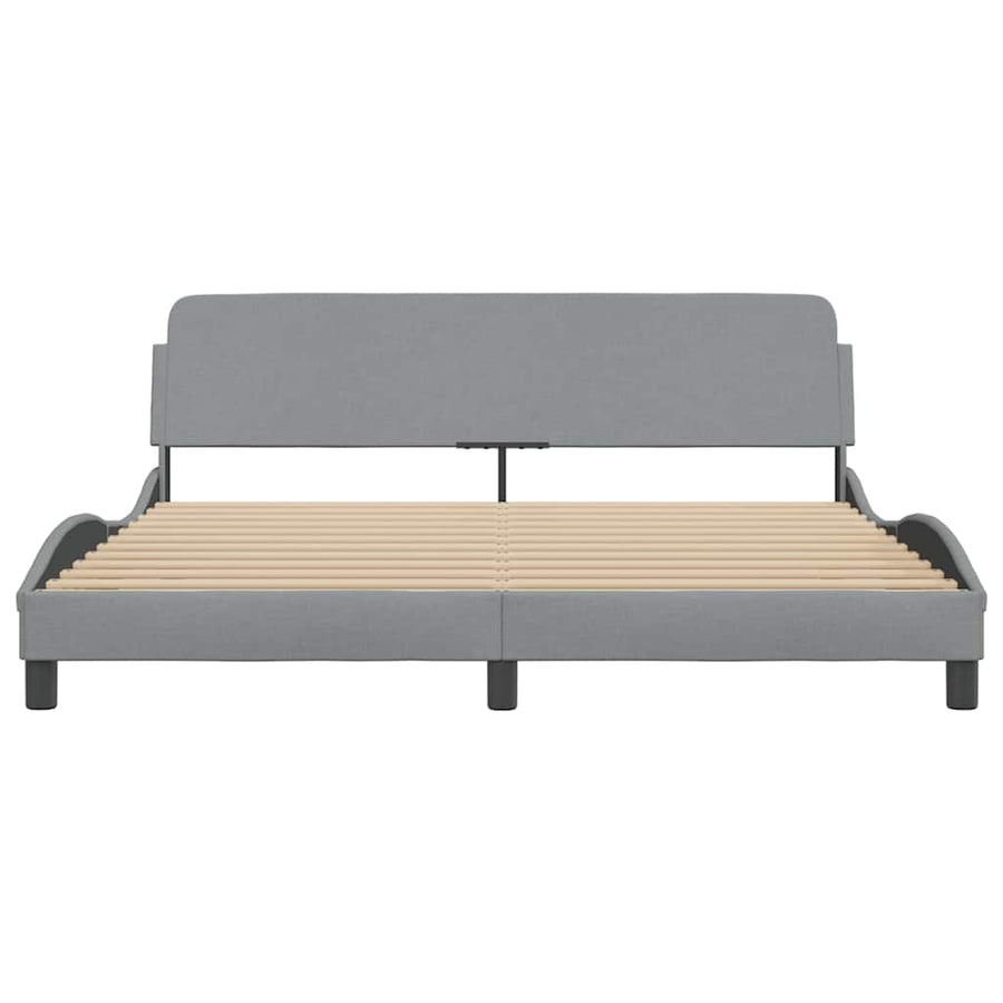 Bedframe Dover lichtgrijs 180x200 cm stof