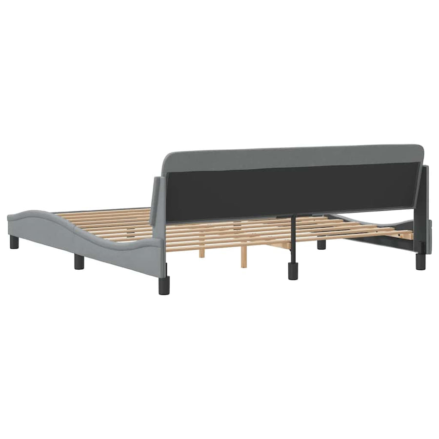 Bedframe Dover lichtgrijs 180x200 cm stof