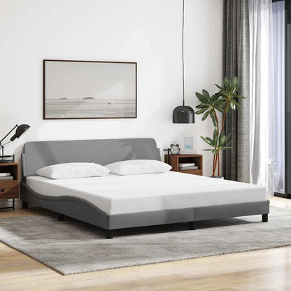 Bedframe Dover lichtgrijs 180x200 cm stof