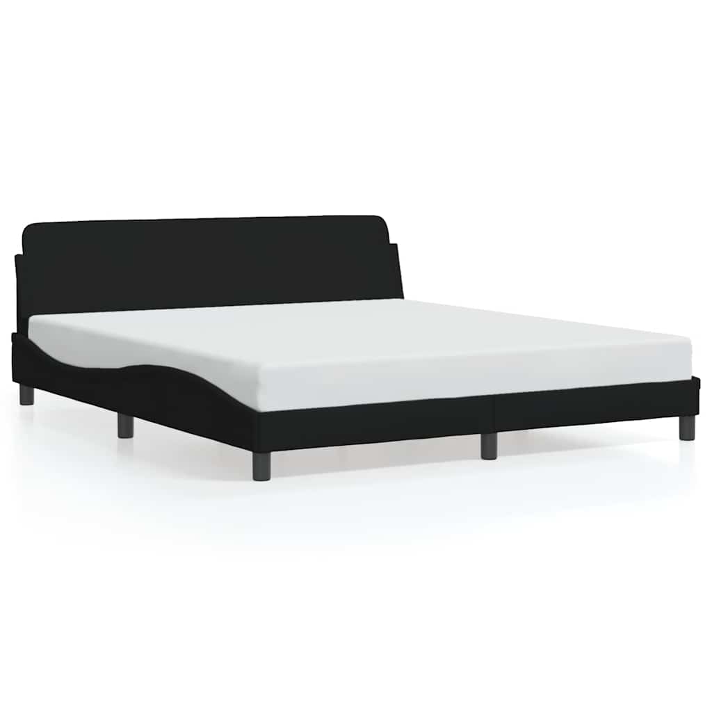 Bedframe Dover zwart 180x200 cm stof