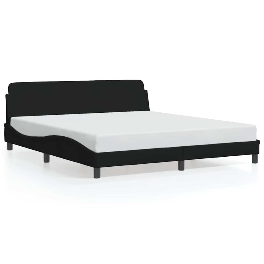 Bedframe Dover zwart 180x200 cm stof