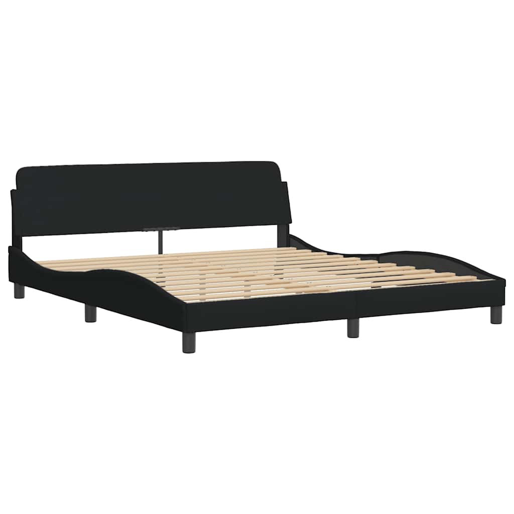 Bedframe Dover zwart 180x200 cm stof