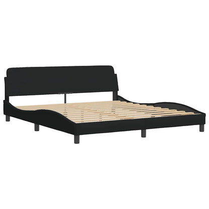 Bedframe Dover zwart 180x200 cm stof