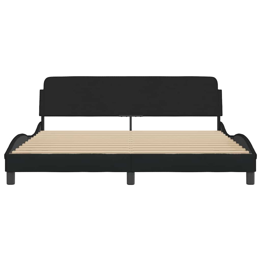 Bedframe Dover zwart 180x200 cm stof