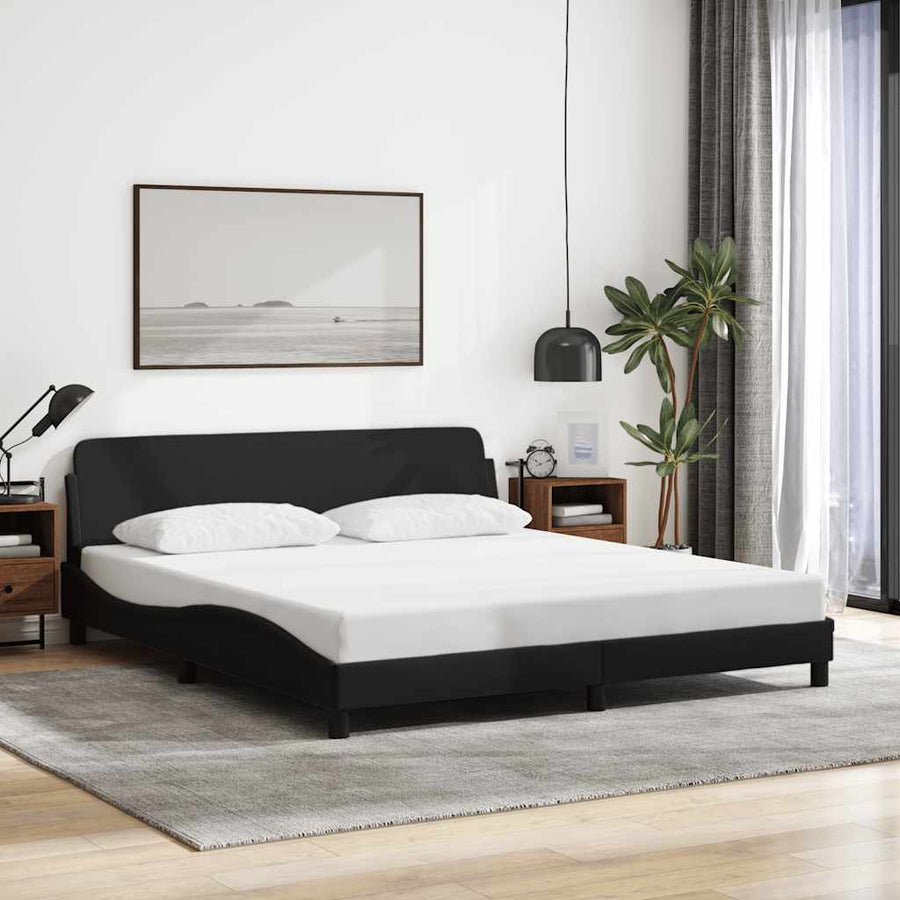 Bedframe Dover zwart 180x200 cm stof