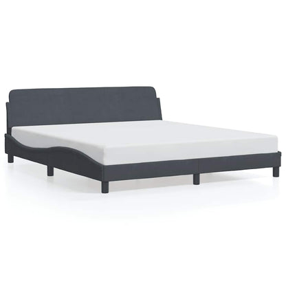 Bedframe Dover donkergrijs 180x200 cm fluweel