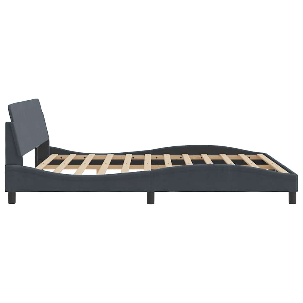 Bedframe Dover donkergrijs 180x200 cm fluweel