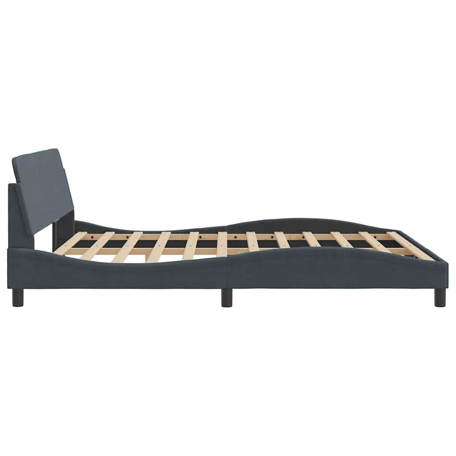 Bedframe Dover donkergrijs 180x200 cm fluweel