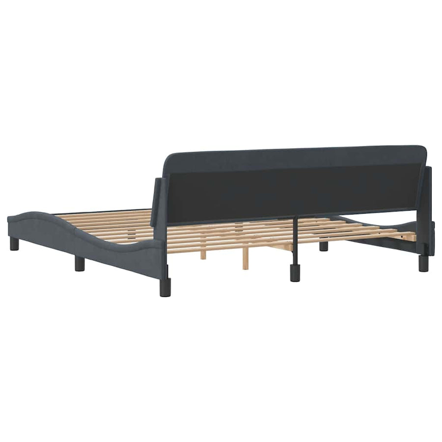 Bedframe Dover donkergrijs 180x200 cm fluweel