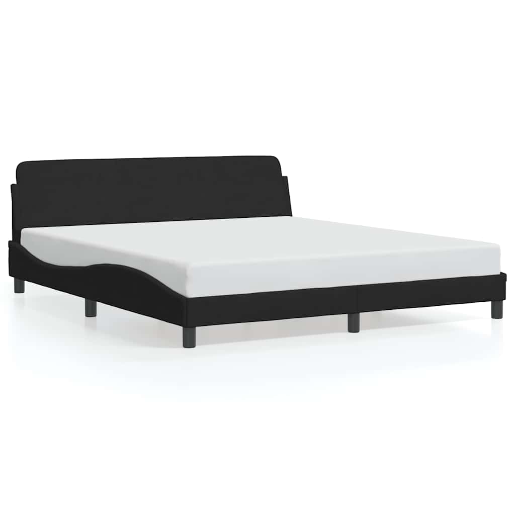 Bedframe Dover zwart 180x200 cm fluweel