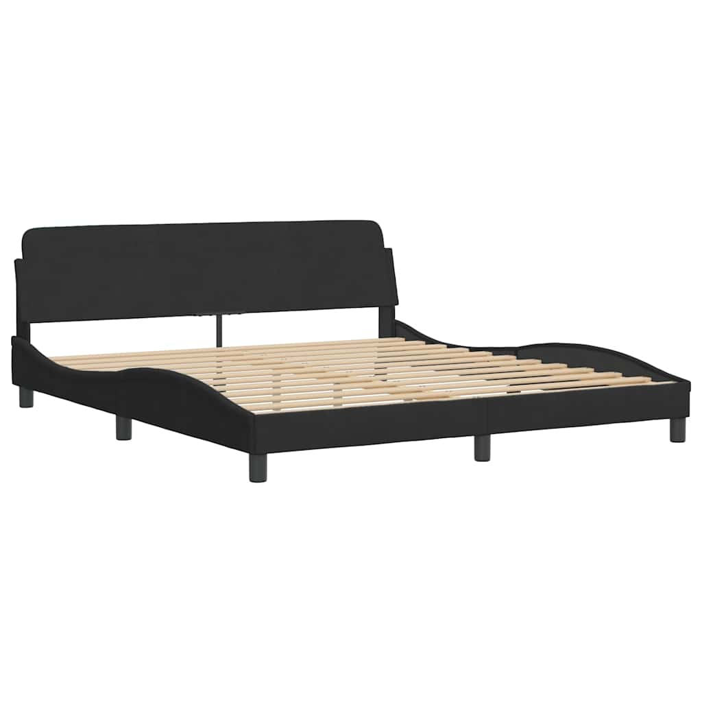 Bedframe Dover zwart 180x200 cm fluweel
