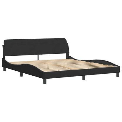 Bedframe Dover zwart 180x200 cm fluweel
