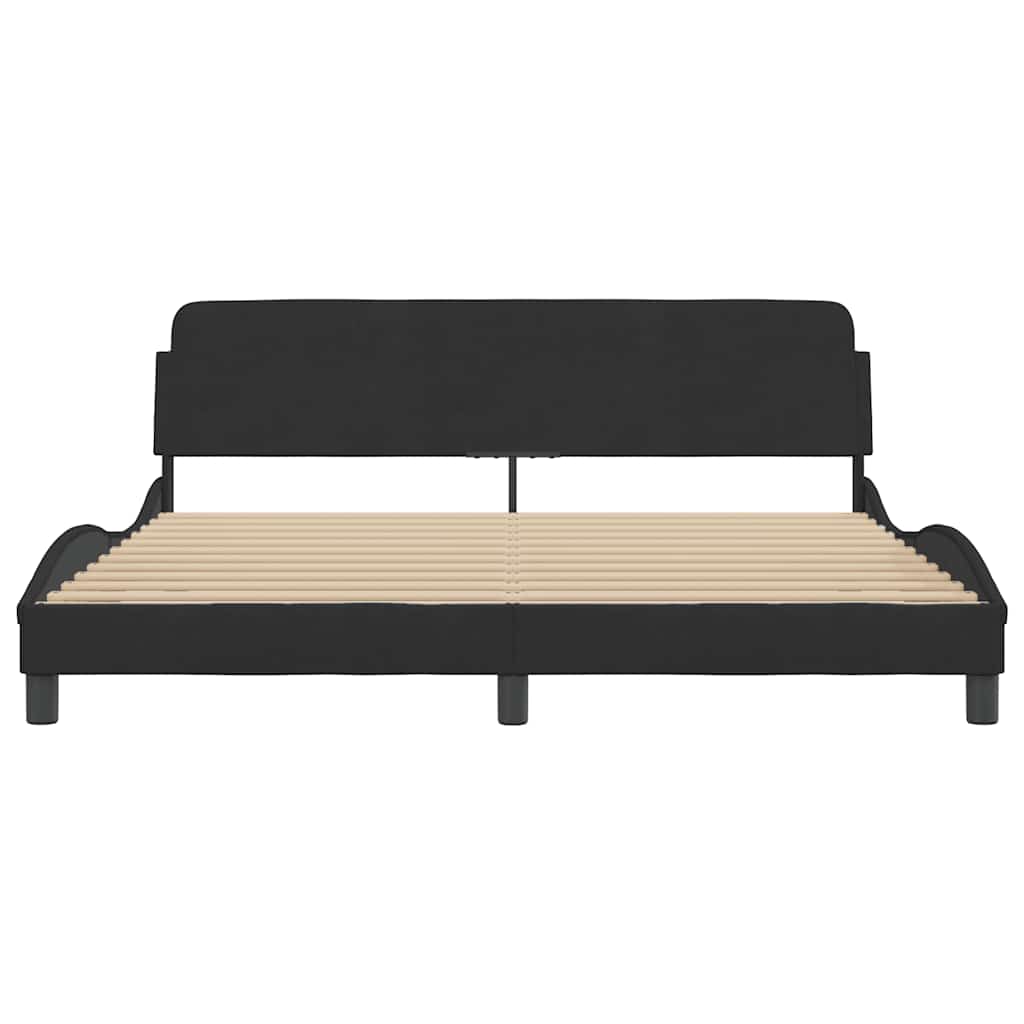 Bedframe Dover zwart 180x200 cm fluweel