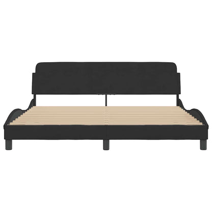 Bedframe Dover zwart 180x200 cm fluweel