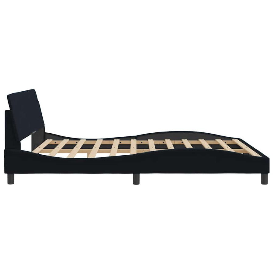 Bedframe Dover zwart 180x200 cm fluweel
