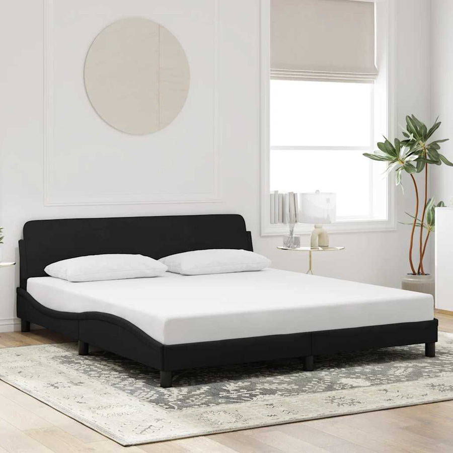 Bedframe Dover zwart 180x200 cm fluweel