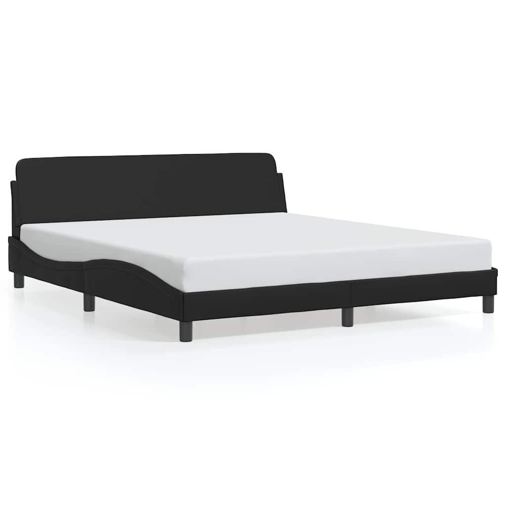Bedframe Dover zwart 180x200 cm kunstleer