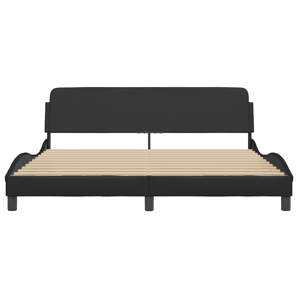 Bedframe Dover zwart 180x200 cm kunstleer