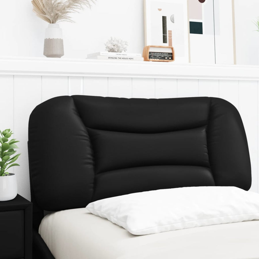 Hoofdbordkussen Kunstleer Zwart 80 cm