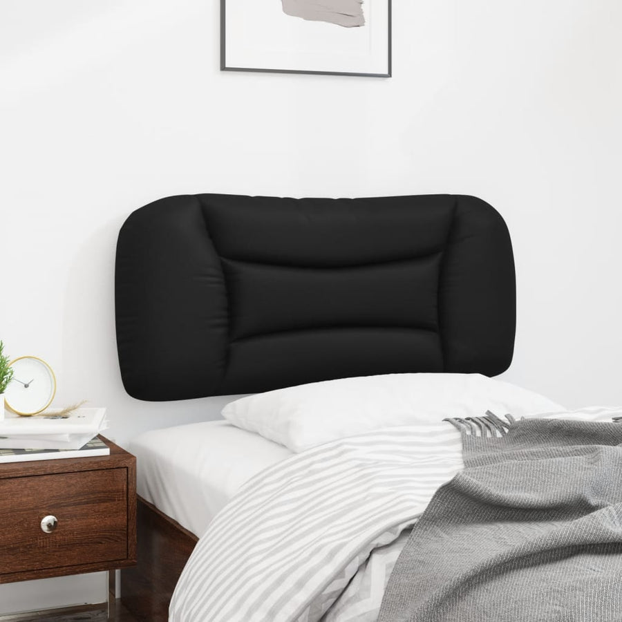 Hoofdbordkussen Kunstleer Zwart 80 cm