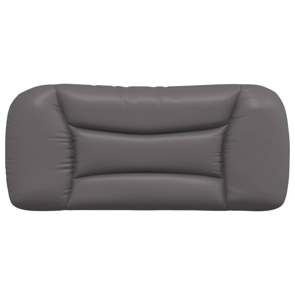 Hoofdbordkussen Kunstleer Grijs 80 cm
