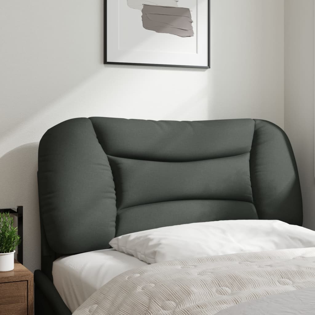 Hoofdbordkussen Stof Donkergrijs 90 cm