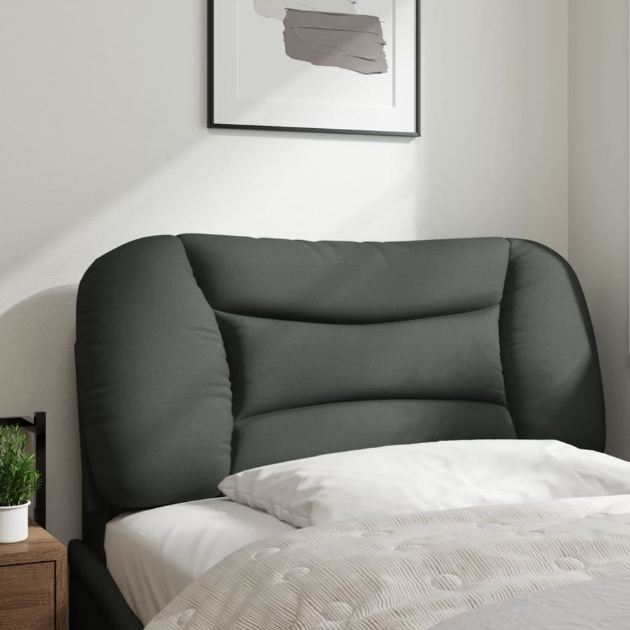 Hoofdbordkussen Stof Donkergrijs 90 cm