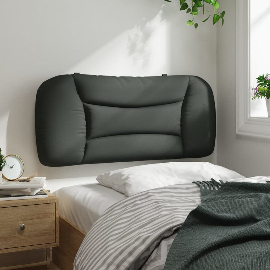Hoofdbordkussen Stof Donkergrijs 90 cm