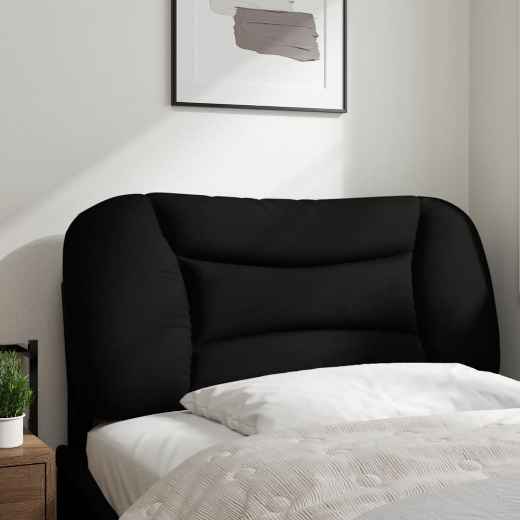 Hoofdbordkussen Stof Zwart 90 cm