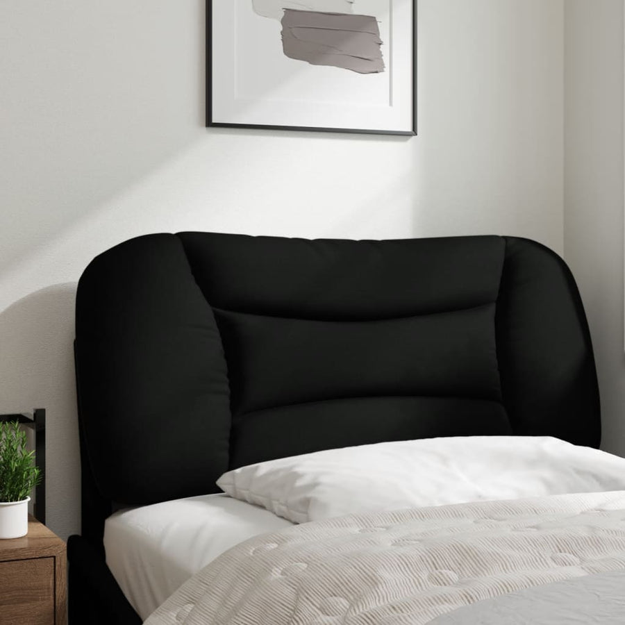 Hoofdbordkussen Stof Zwart 90 cm