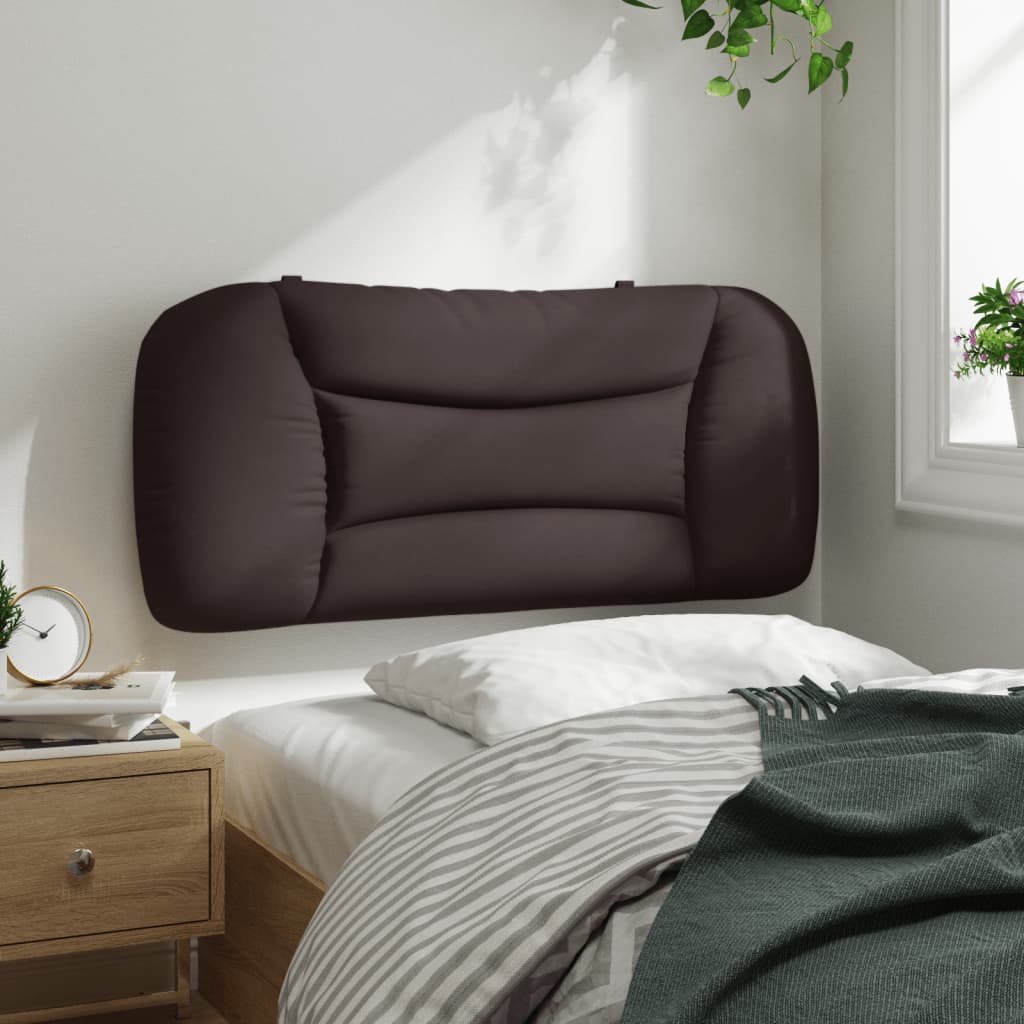 Hoofdbordkussen Stof Donkerbruin 90 cm